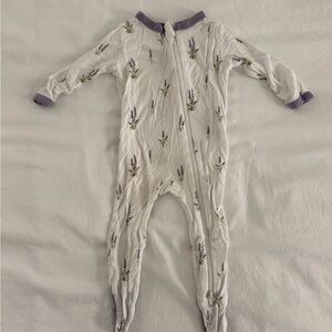 Kyte Baby Lavender Print One-Piece Zipper Footed Sleeper
